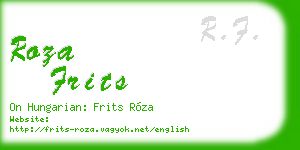 roza frits business card