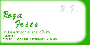 roza frits business card